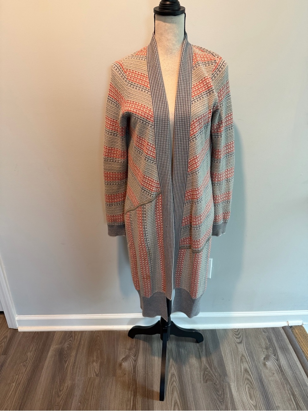 Sparrow Anthropologie Long Open Cardigan Sweater size Medium Pockets